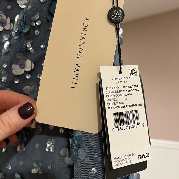 NWT Floral Sequin Gown - Picture 8 of 8